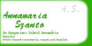 annamaria szanto business card