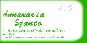 annamaria szanto business card